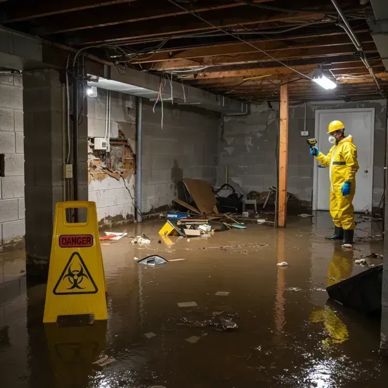 Flooded Basement Electrical Hazard in Poquonock Bridge, CT Property